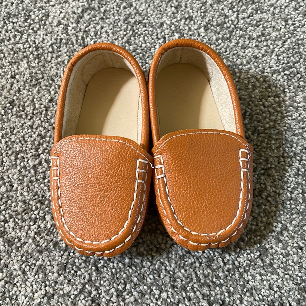 Leather moccasins toddler size 4. Worn once.